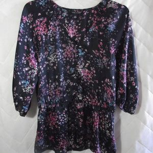 Banana Republic Floral V-neck Blouse